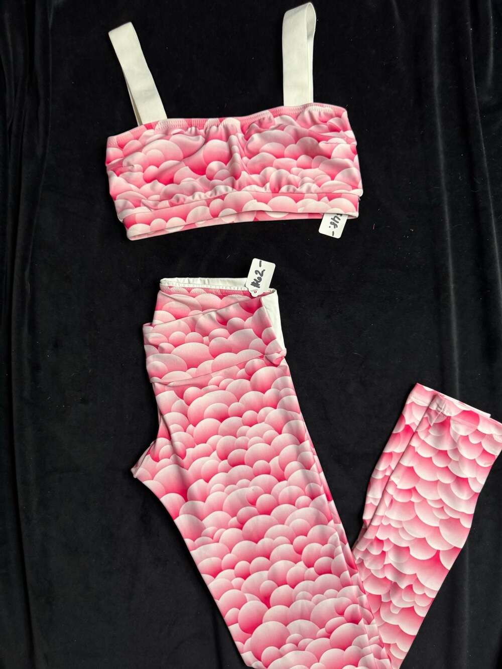 Pink workout set Bubble Print